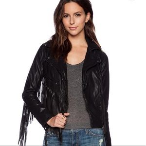 Blank NYC Vegan Leather Fringe Jacket